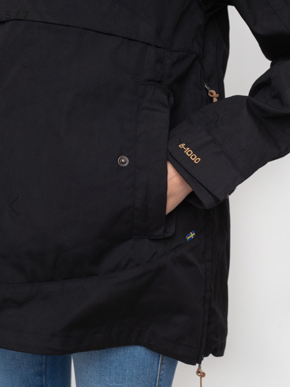 Fjallraven Women’s Iceland Anorak Waterproof Jacket - Black XS - Picture 4 of 5